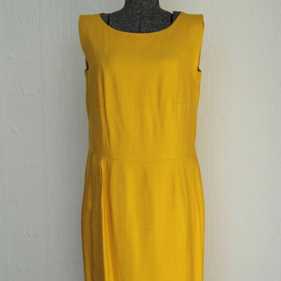 Beautiful mustard yellow 60's or 70's B.H. Wragge dress - Picture 1 of 5